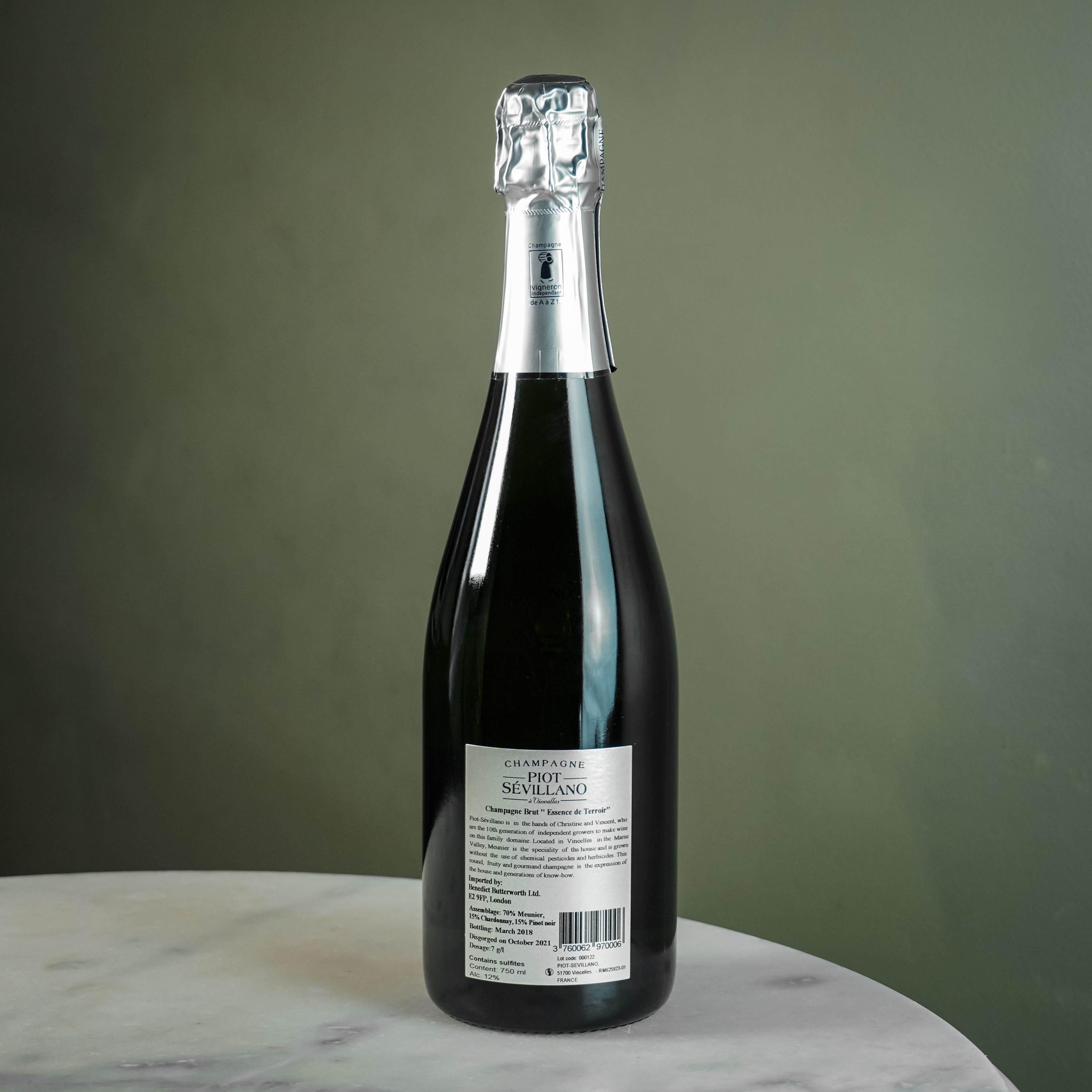 Champagne Piot-Sévillano, Essence de Terroir Brut, NV