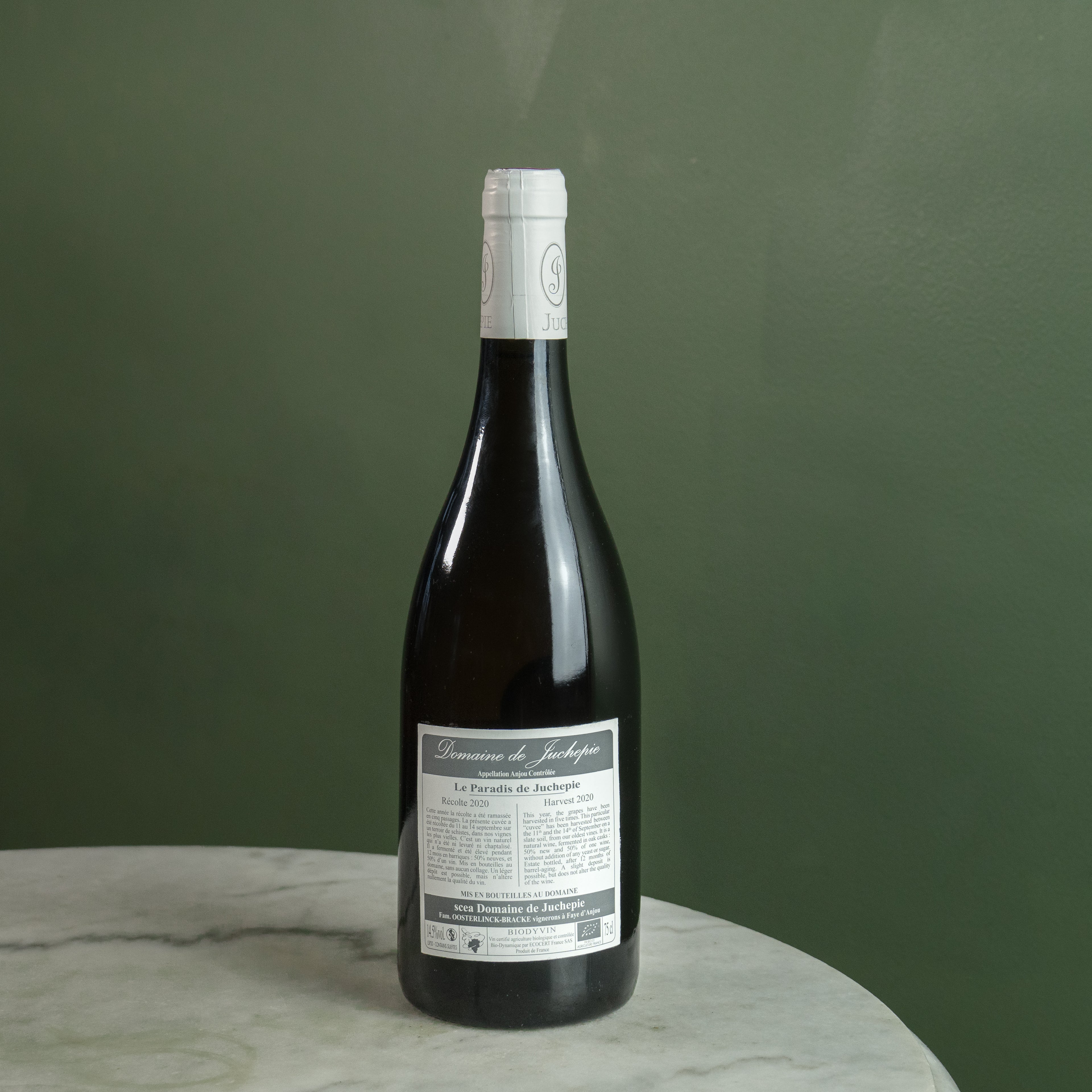 Domaine de la Juchepie, Anjou "Paradis" Chenin Sec, 2020
