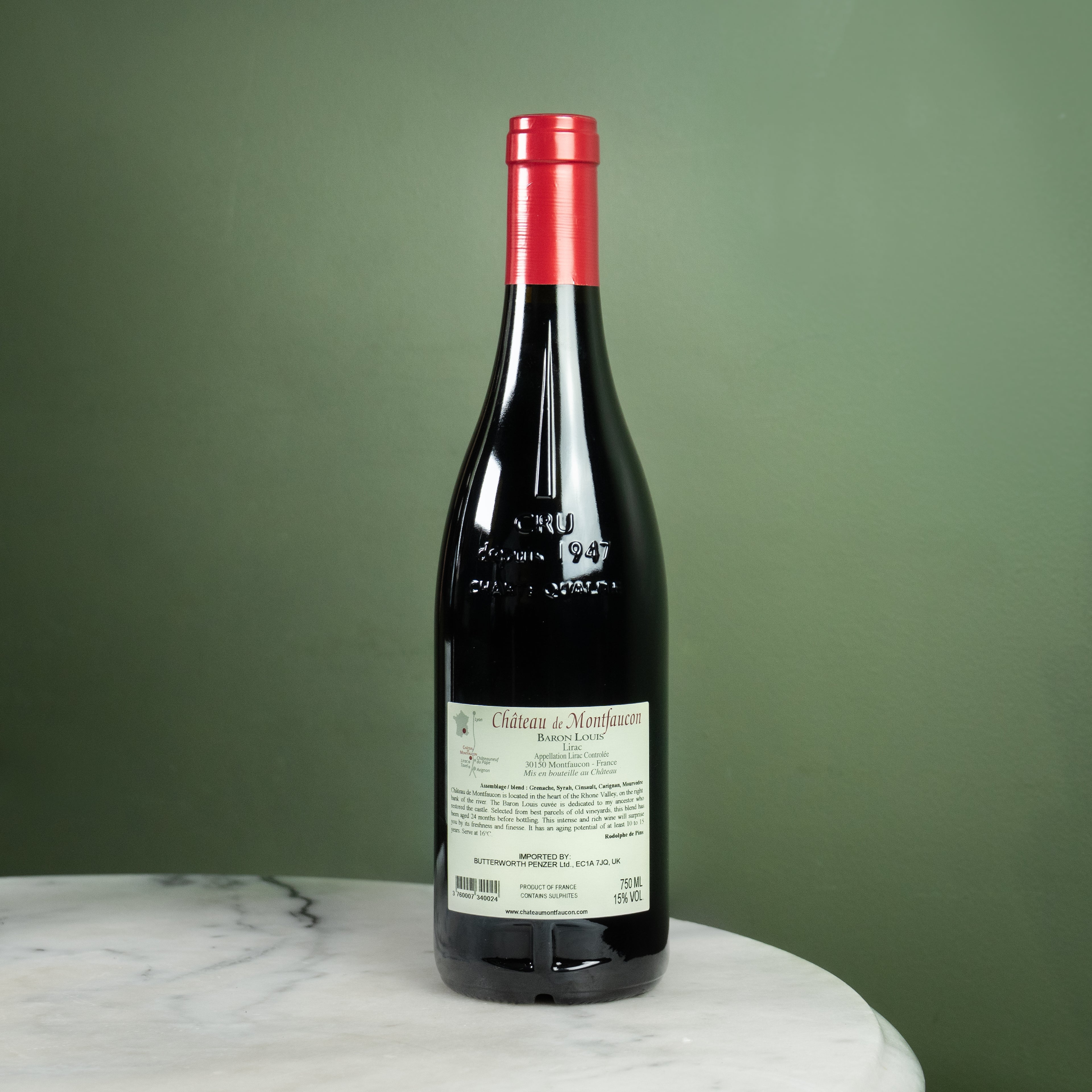 Château de Montfaucon, Lirac Rouge 'Baron Louis', 2019