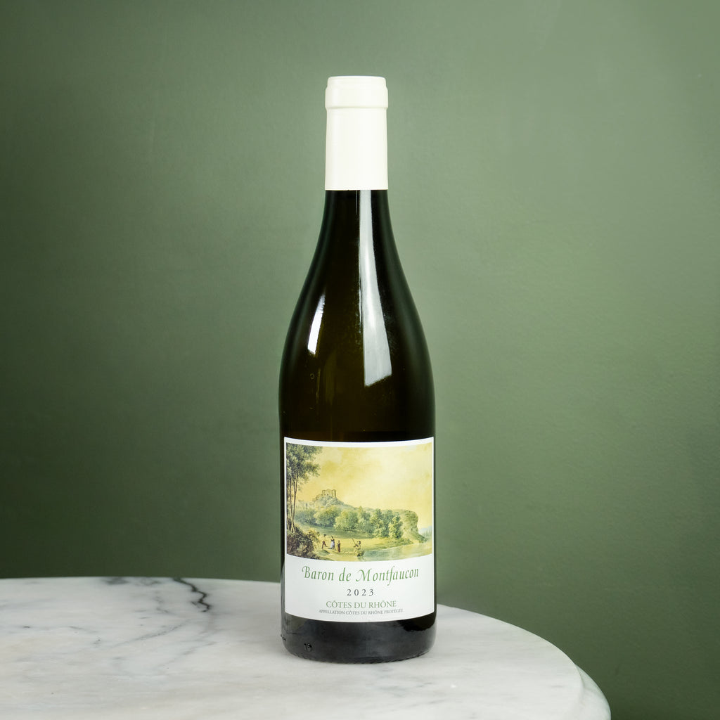 Château de Montfaucon, 'Baron de Montfaucon' Côtes du Rhône Blanc, 2023