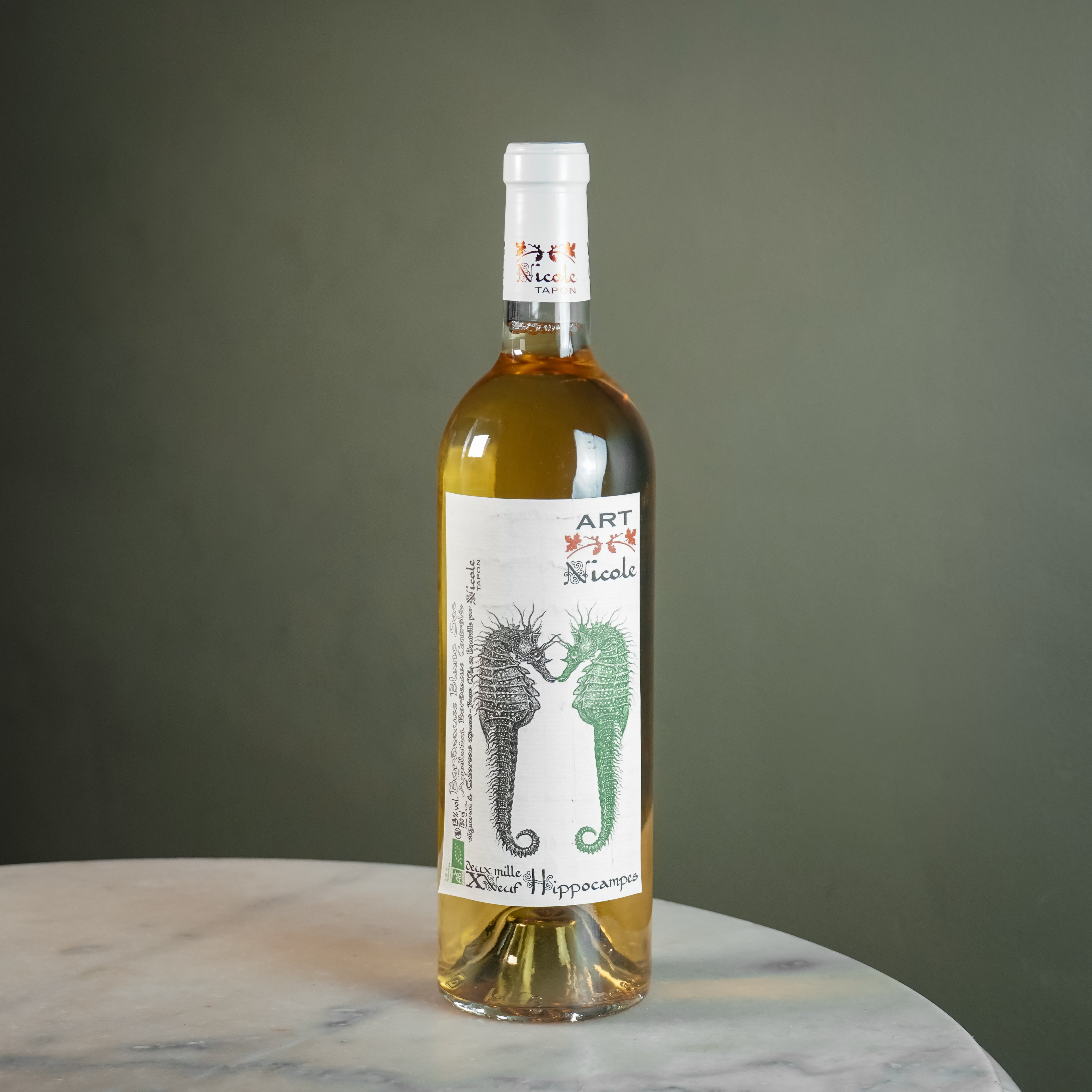 Nicole Tapon, 'Hippocampes' Bordeaux Blanc Sec 2019